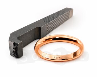Custom Metal Stamp Ring Bent Shank Hallmark Stamps Swan Neck Stamp Gooseneck Stamp Custom Bent Stamp for Rings 925 Stamp Curved Rings Stamp