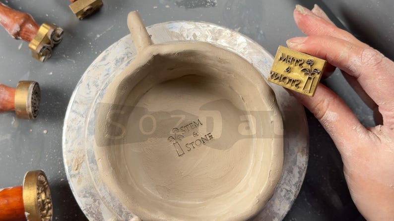 Custom Clay Stamp Ceramic Stamp Polymer Clay Stamps for Pottery Stamps Clay Stamps Ceramic Stamps for Pottery Stamp Custom Made Clay Stamp image 8