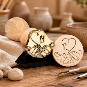 Custom Clay Stamp Ceramic Stamp Polymer Clay Stamps for Pottery Stamps Clay Stamps Ceramic Stamps for Pottery Stamp Custom Made Clay Stamp image 7