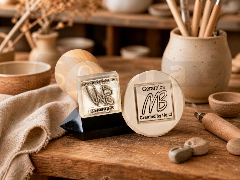 Custom Clay Stamp Ceramic Stamp Polymer Clay Stamps for Pottery Stamps Clay Stamps Ceramic Stamps for Pottery Stamp Custom Made Clay Stamp image 9