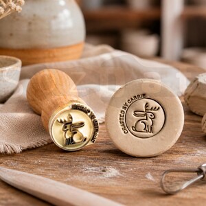 Custom Clay Stamp Ceramic Stamp Polymer Clay Stamps for Pottery Stamps Clay Stamps Ceramic Stamps for Pottery Stamp Custom Made Clay Stamp image 3