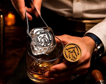 Custom Logo Ice Stamp, Personalized Ice Cube Stamp for Whiskey & Cocktails