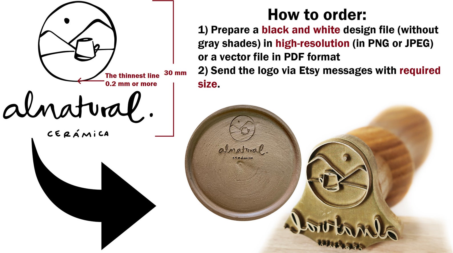 Custom Clay Stamp Ceramic Stamp Polymer Clay Stamps for Etsy