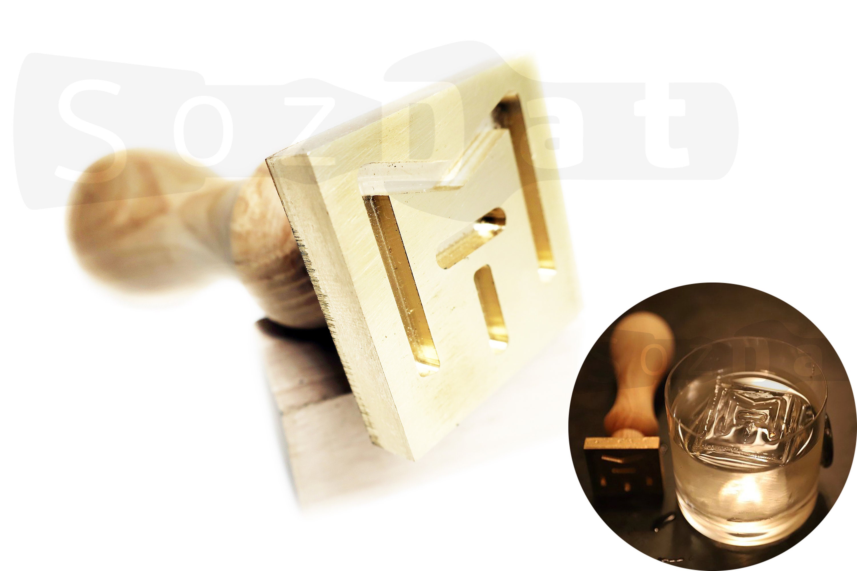 Custom Ice Stamp Brass Stamp Ice Custom Ice Cube Stamp Etsy