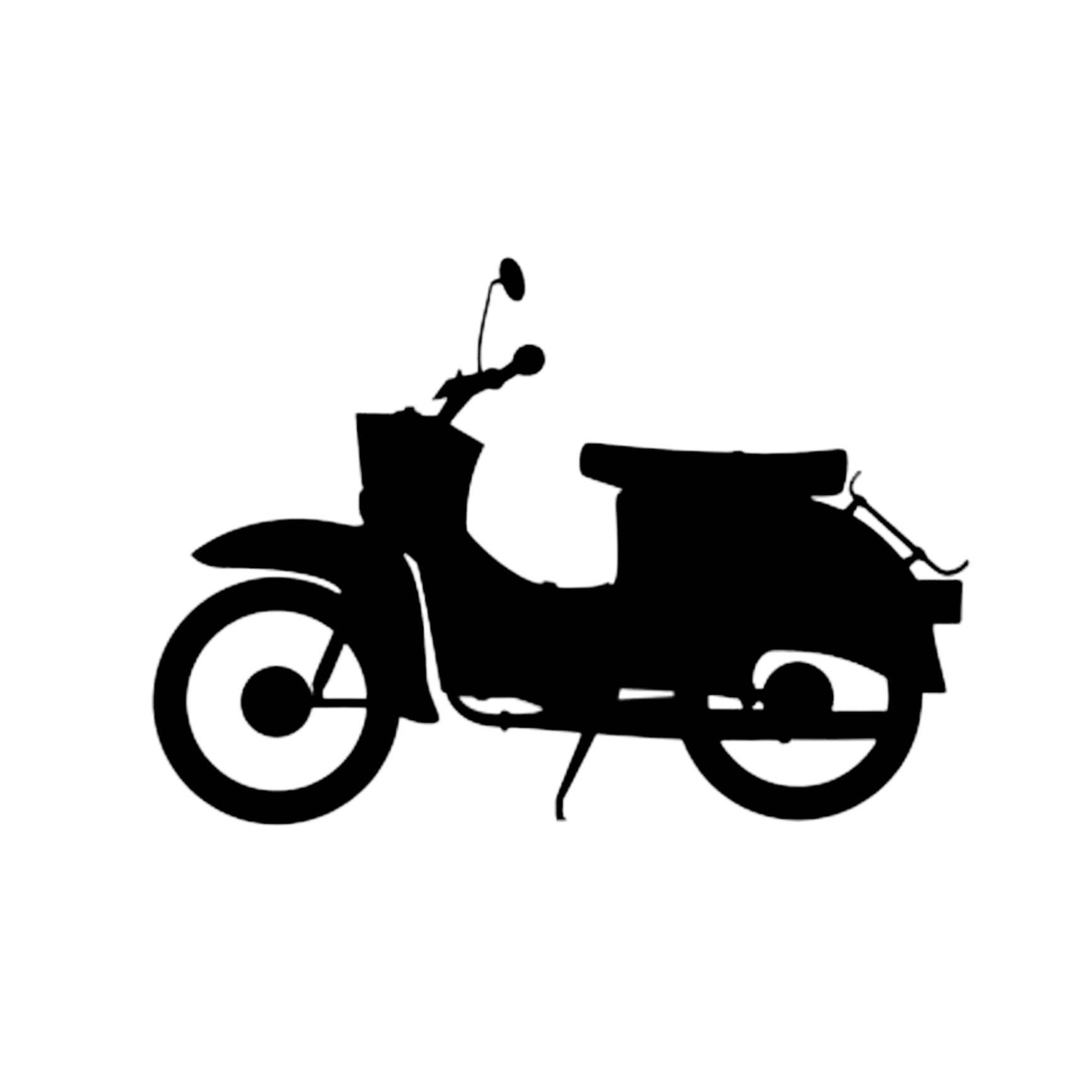 Sticker mit Mofa Dorf Dorfkind Chopper Moped Roller von InsomniaMerch