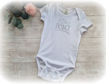 Babybody Gr. 86  " Little Prince " Personalisierbar | Geschenk zur Geburt | Babykleidung | Schwangerschaftsverkündung | Wunschtext