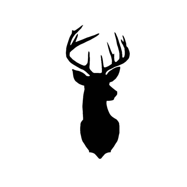 Reindeer Deer Head - Application d’image de repassage Brush Plott Patch pour oreiller, chemise ou autre projet de bricolage