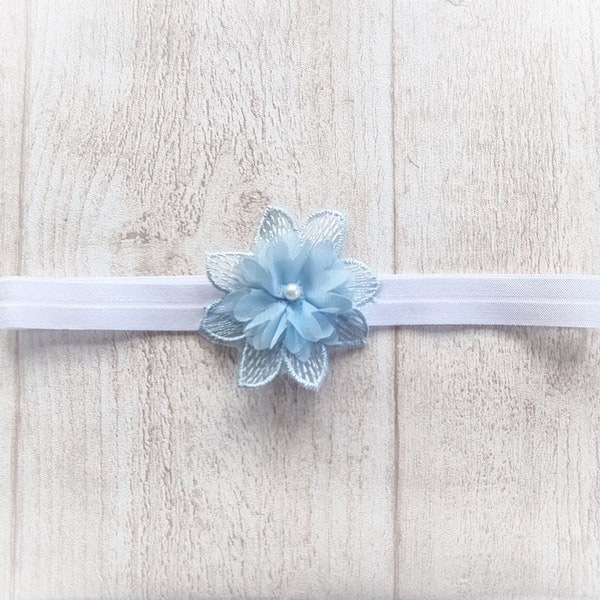 Garter Bride/ Wedding Bridal Garter - with blue lace flower