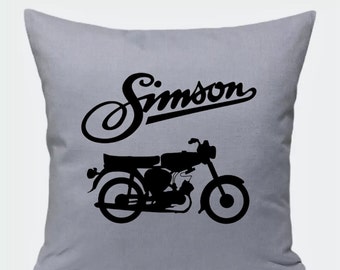 Cushion pillowcase Ironing picture with imprint " Simson Moped " 40 x 40 cm