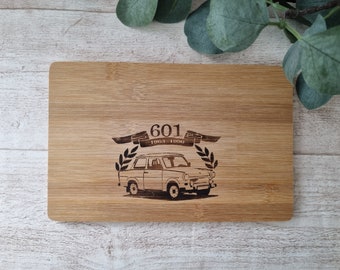 Breakfast board DDR vehicles - Simson - Trabant - Wartburg - gift idea - breakfast board made of bamboo with desired engraving