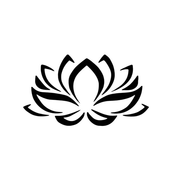 Lotus Lebensblume Seerose Blume - Bügelbild Aufbügler Patch für Shirt/ Kissen DIY Projekt Flexfolie - Farbe wählbar