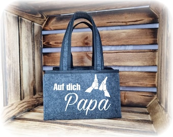 Sac à main personnalisé pour homme • sac en feutre • pack de six • porte-bière • cadeau pour homme • enterrement de vie de garçon • sortie • barbecue