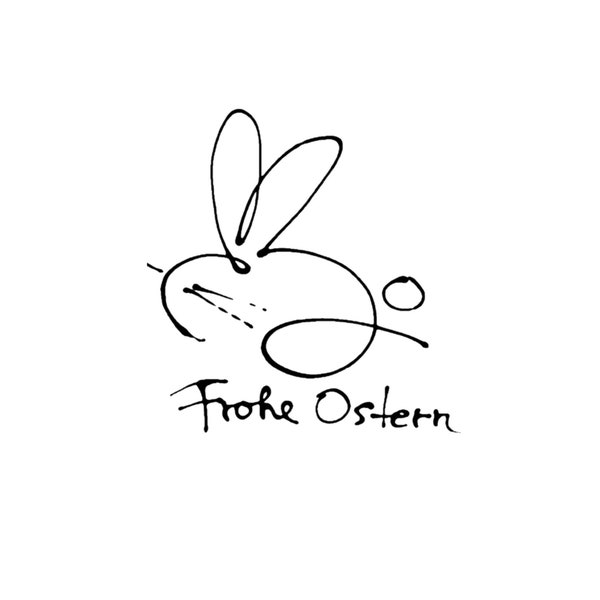 Frohe Ostern Schriftzug Hase - Bügelbild Applikation Aufbügler für Shirt/ Kissen DIY Flexfolie - Farbe wählbar