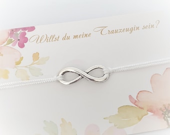 Gift Bracelet "Maid of Honor" Wedding Infinity Infinite Friendship