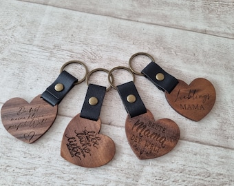 Personalized wooden keychain - very high quality - Father's Day - Men's Day - Mother's Day - Valentine's Day - Christmas - Easter