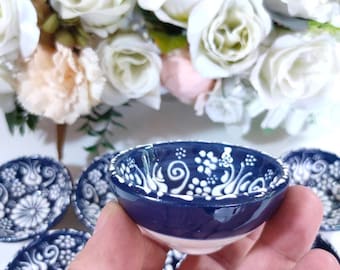 Blue white wedding favors ceramic bowls