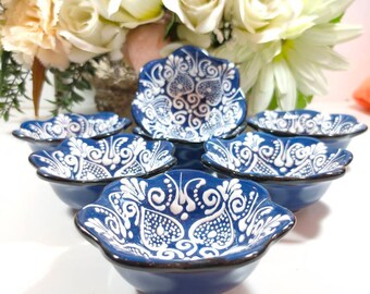 Handmade Ceramic Bowls (Set of 6) – Anatolian Lace, Wedding Favors