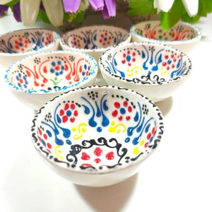 Completely handmade ceramic bowls with Anatolian lace motifs Wedding favors gift for guests