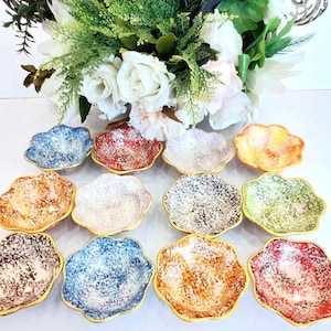 Ceramic Favor Bowl,Handmade  Wedding Christening Gift, Decorative Dish