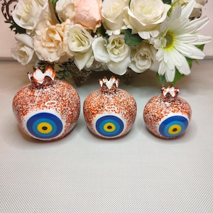 ceramic Pomegranate Set 3 Pcs | home decor cornucopia pomegranate | purely handcrafted product