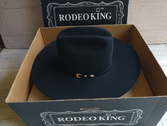 Rodeo King Cowboy Hat BLACK 4X Beaver 