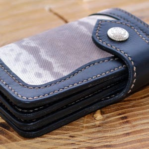 Monedero de cuero, billetera unisex, cartera hecha a mano, hombres cartera de cuero, mujer cartera de cuero, piel de serpiente natural