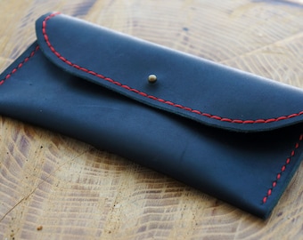 Monedero de cuero, cartera unisex, cartera hecha a mano, bolso de cuero hombres, cartera de cuero mujer