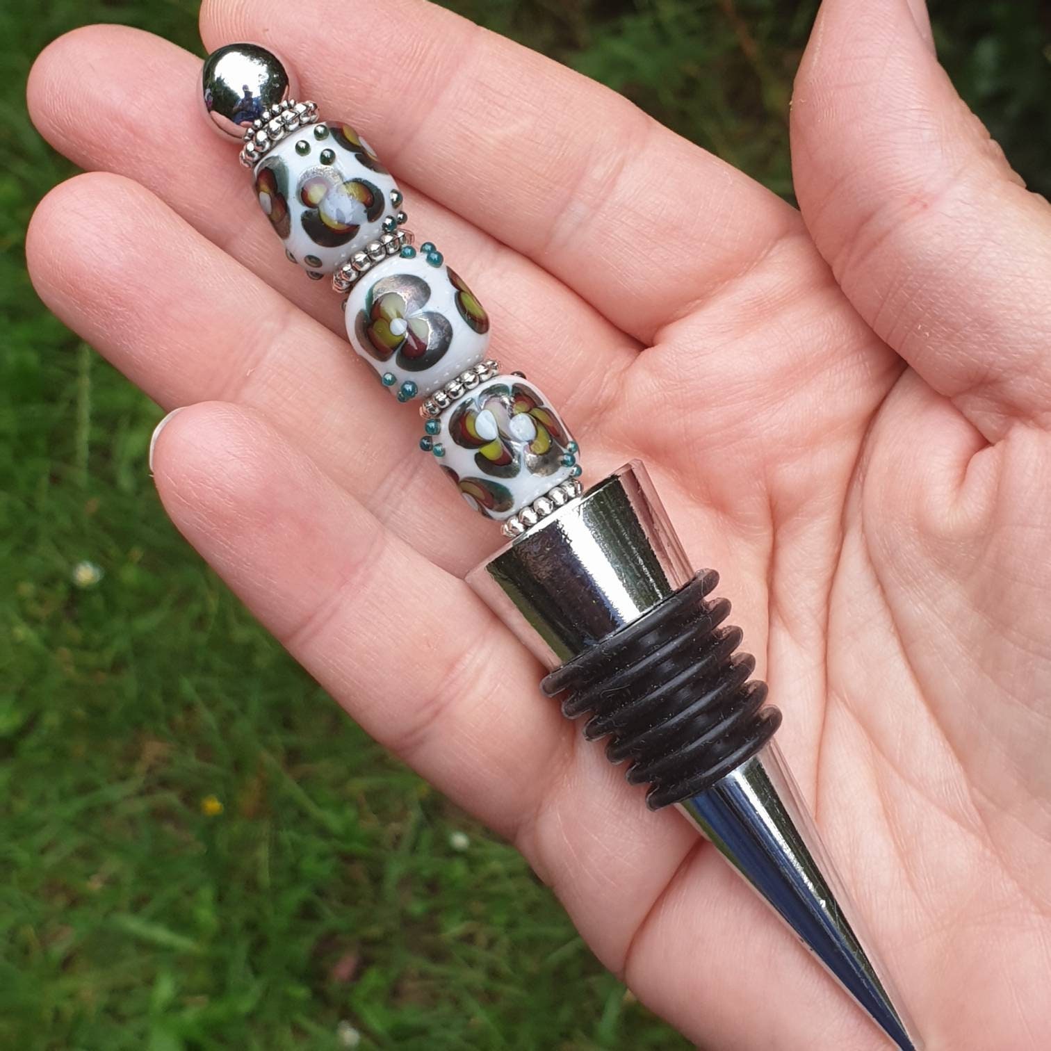 Wine Bottle Stopper Italian Glass Handmade Bottle Stopper Etsy