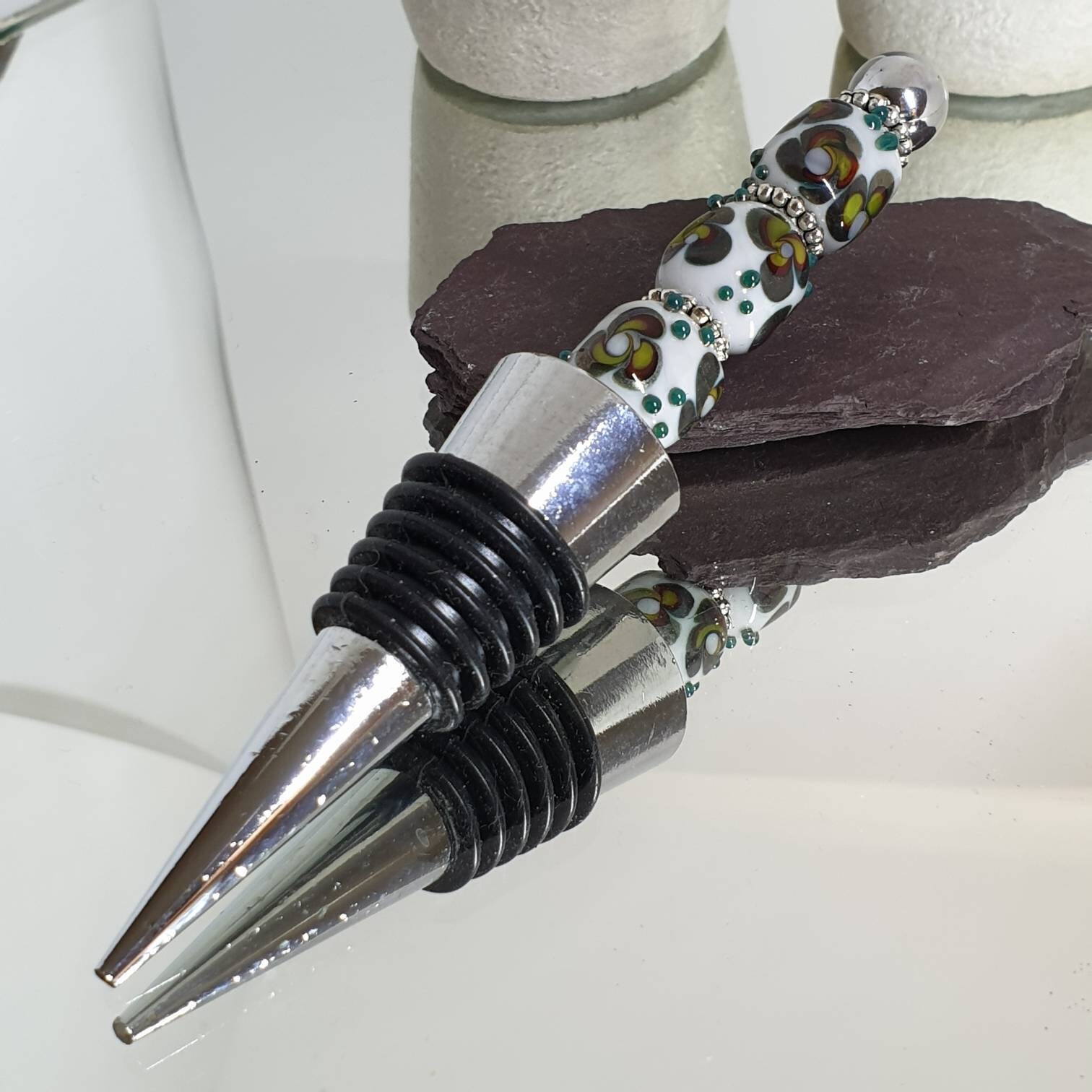 Wine Bottle Stopper Italian Glass Handmade Bottle Stopper Etsy