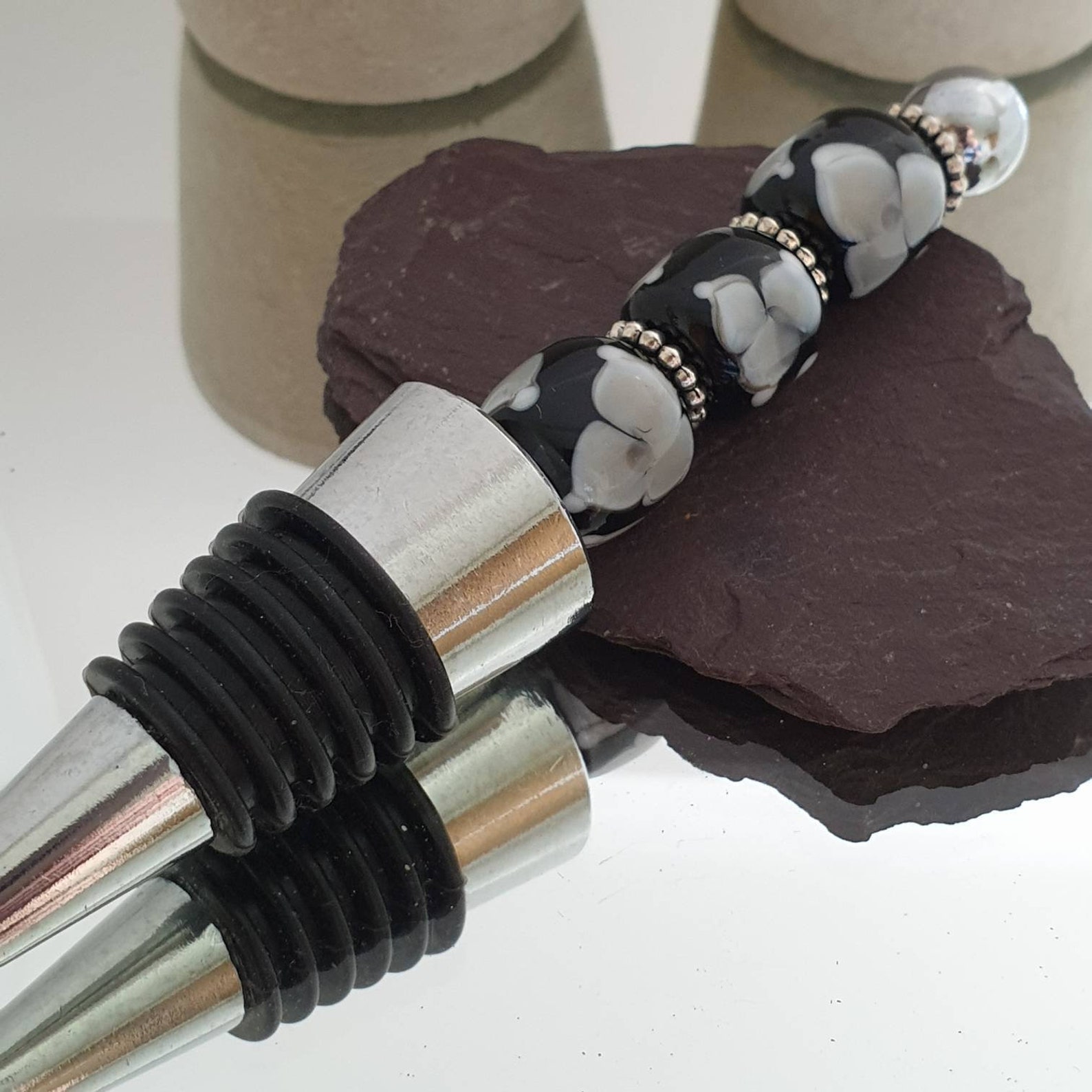 Wine Bottle Stopper Italian Glass Handmade Bottle Stopper Etsy