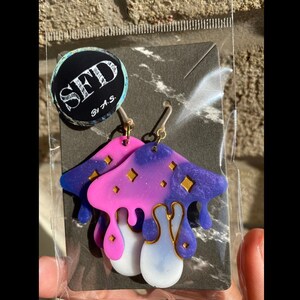 Trippy Wonderland Mushroom Earrings