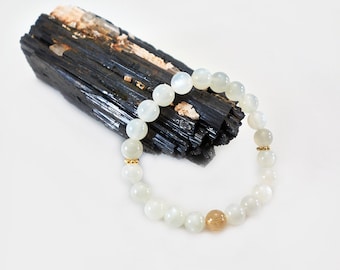 Moonstone & Citrine Gemstone Bracelet