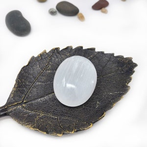 Selenite Palm Stone