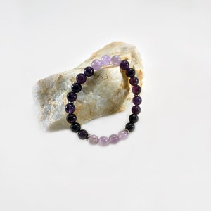 Amethyst & Lavender Amethyst Mala Bracelet