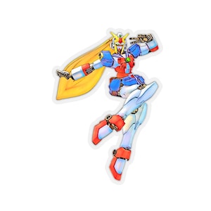 Nobell Gundam Sticker #2 / Anime Sticker / Gunpla / Decal / Vinyl / White / Transparent / G Gundam / Cute