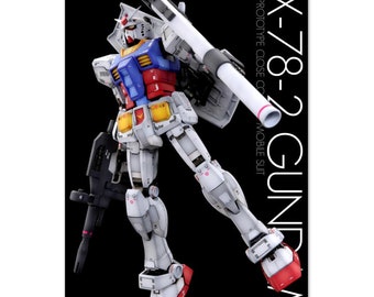 RX-78-2 Gundam poster print / Gunpla / Gifts for him / Wall Art