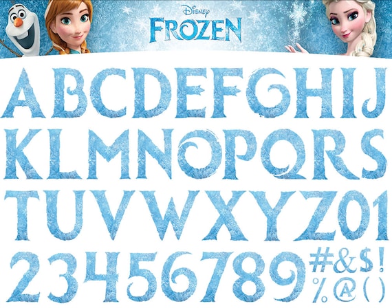 frozen font png disney frozen alphabet digital download disney frozen letters numbers printable disney frozen clipart transparent background scrapbooking papercraft aloli ru