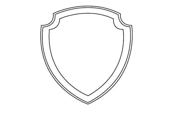 Paw Patrol Badge Outline Emblem Logo Image Clipart Transparent | Etsy
