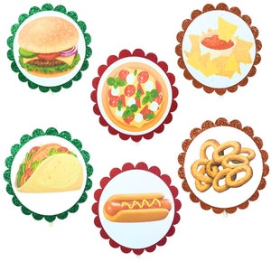 Fast Food Summer Fun Birthday Party Cupcake Toppers Style 02