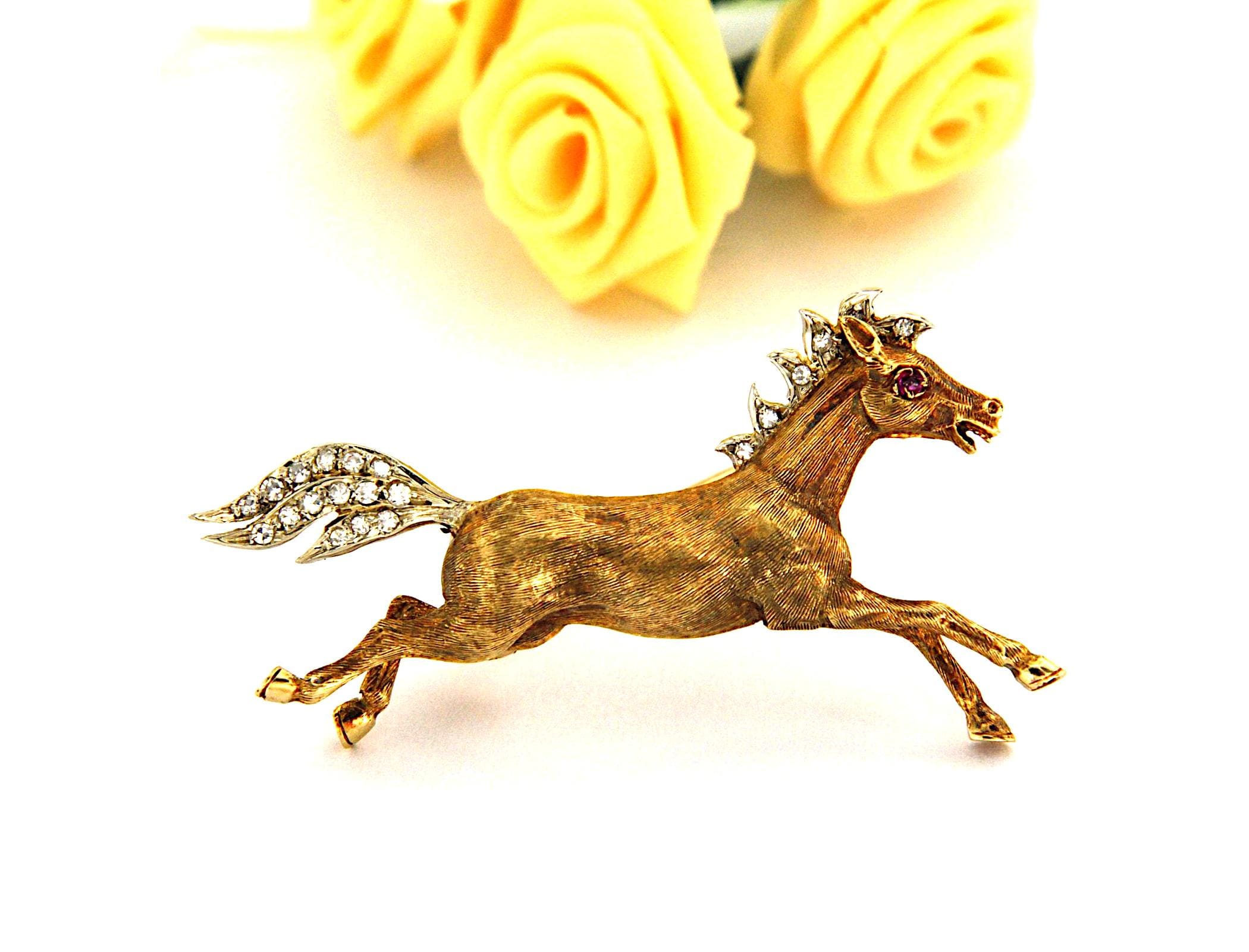 Broche Tête De Cheval Vintage - Alliage Doré, 4x4 Cm Pingle Revers Pour 1052131 Broche Tête De Cheval Vintage - Alliage Doré, 4x4 Cm Pingle Revers Pour 1052131