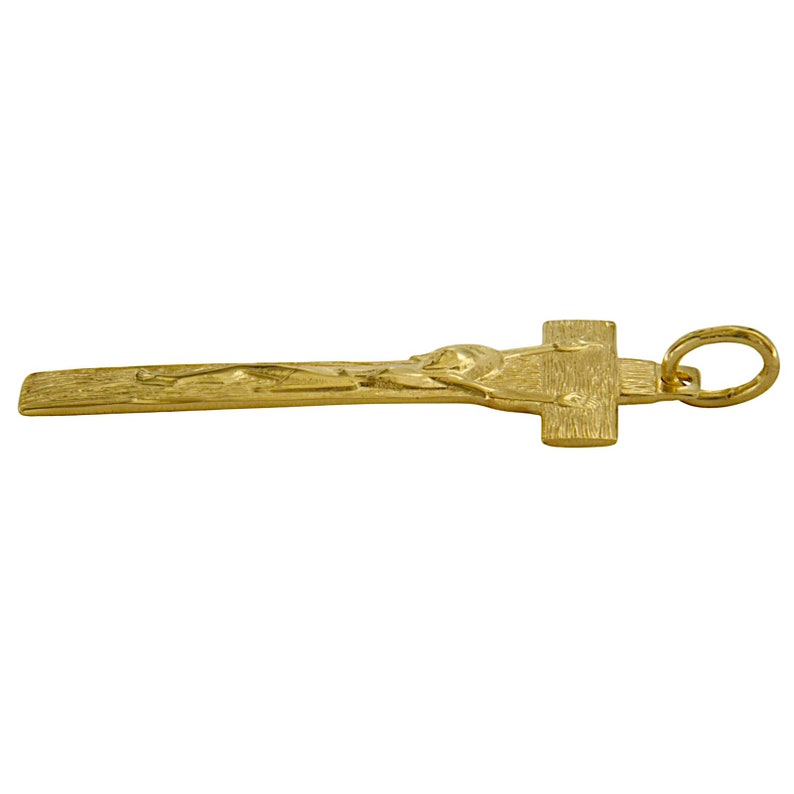 14k Solid Gold Cross Pendant, Large Gold Cross Pendant, 2 Inch Cross ...