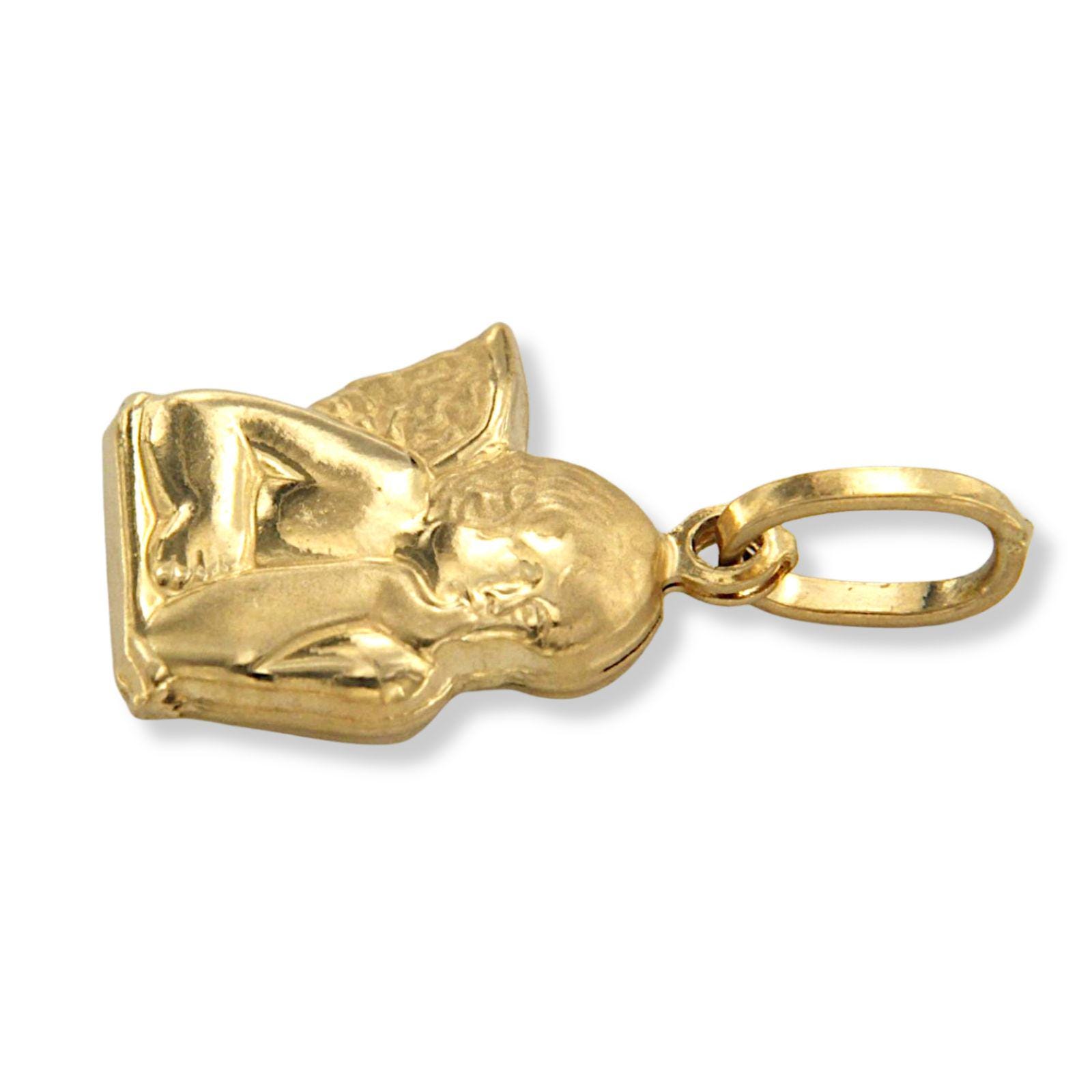 Pendentif Ange Gardien En Or Jaune 18 Carats (750) – Fabriqué En Italie – Neuf Avec étiquettes