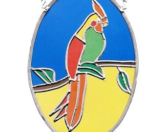 Stained glass Kitrail® model, model 'Parrot'