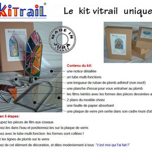 Maquette de vitrail Kitrail® , modèle 'Chouette' image 2