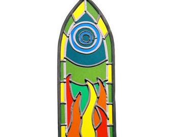 Kitrail® stained glass model, 'Flames' model