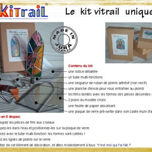 Maquette de vitrail Kitrail® , modèle 'Croix Grecque' image 2