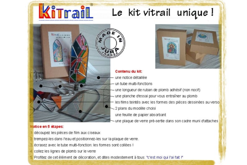 Glasmalerei Kitrail® Modell, Modell Griechischen Kreuz Bild 2