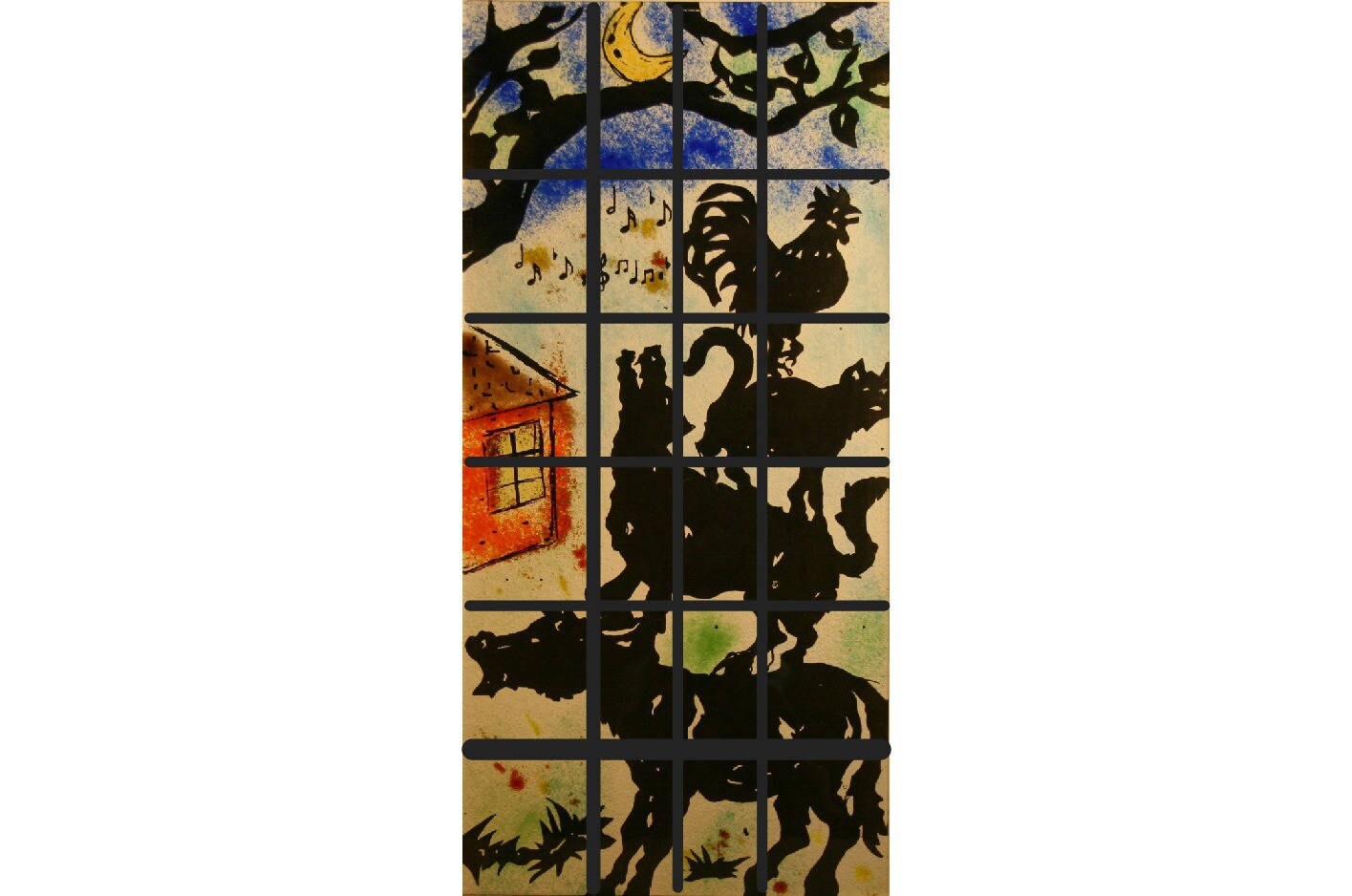 Vitrail à Gratter, Calendrier de L'avent, Les Musiciens Brême