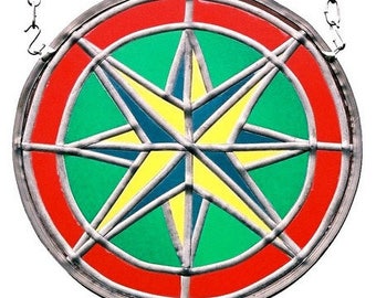 Stained glass Kitrail® model, model 'Compass'