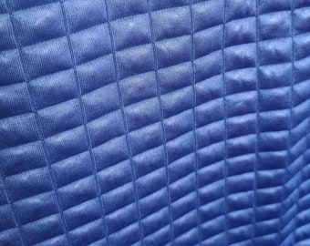 Beautiful blue stretch quilted fabric